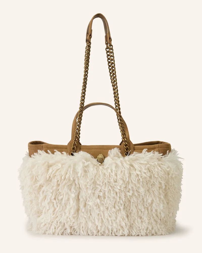 Kurt Geiger Shopper Hoxton Mit Kunstfell beige Ecru