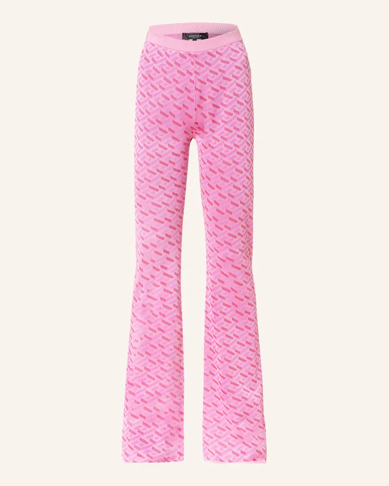 Versace Strickhose LA GRECA mit Seide Pink