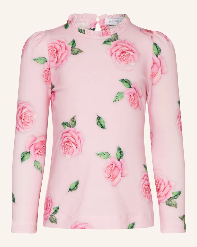 Monnalisa Longsleeve mit Rüschen Hellrosa