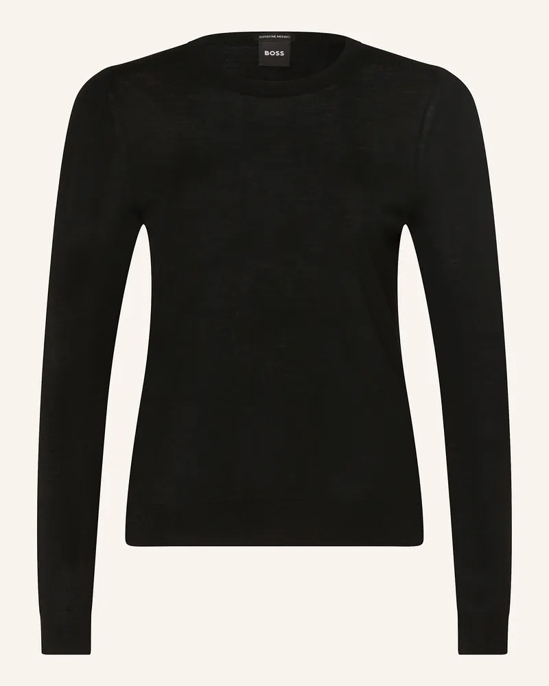 HUGO BOSS Pullover Ferpina schwarz Schwarz