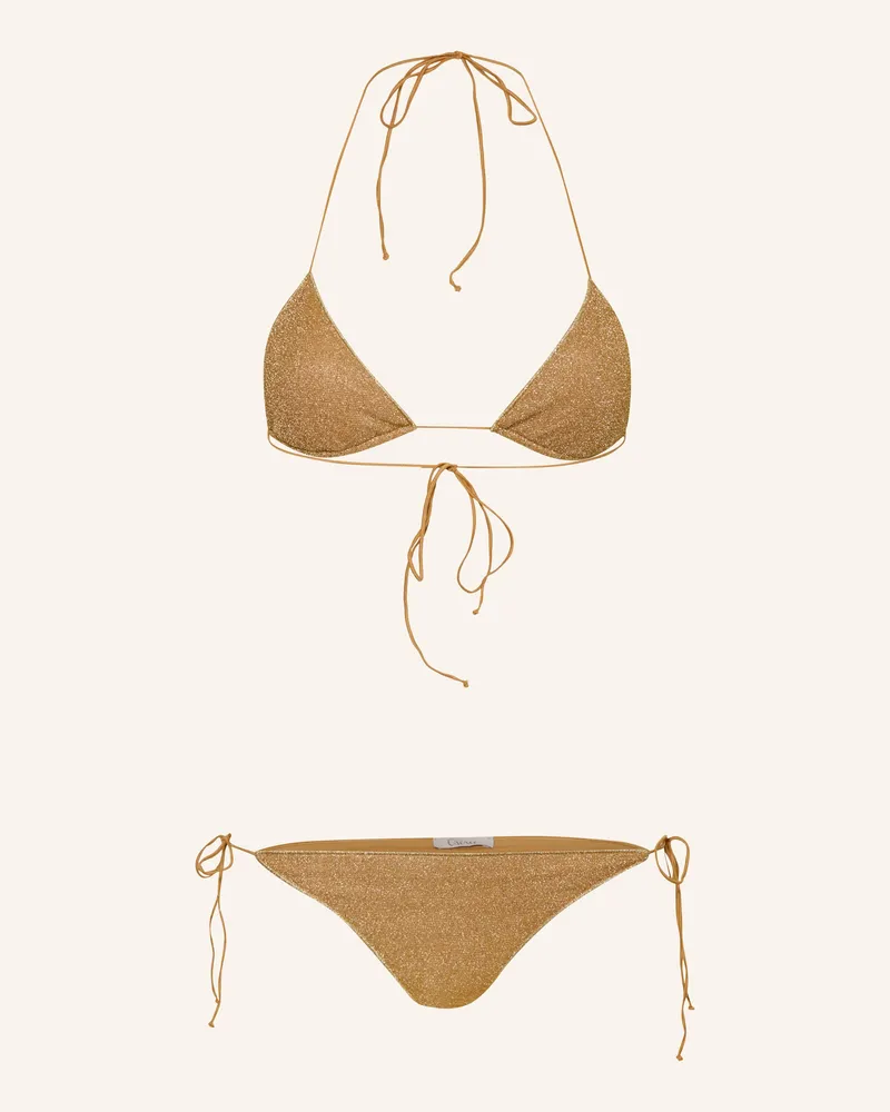 Oséree Triangel-Bikini LUMIERE mit Glitzergarn Gold