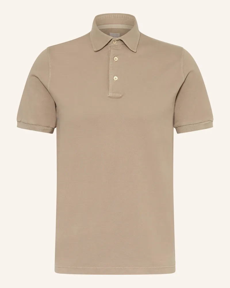 Fedeli Piqué-Poloshirt North beige Camel