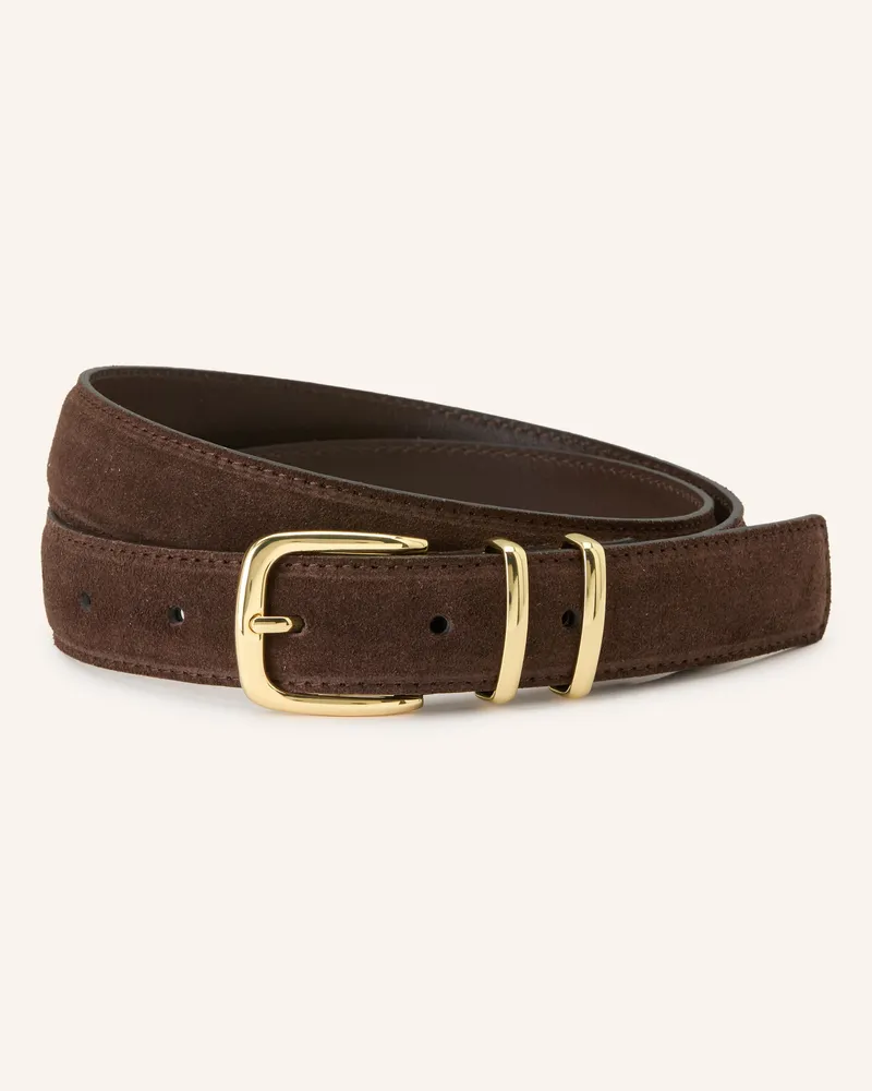 Arket Ledergürtel braun Dunkelbraun