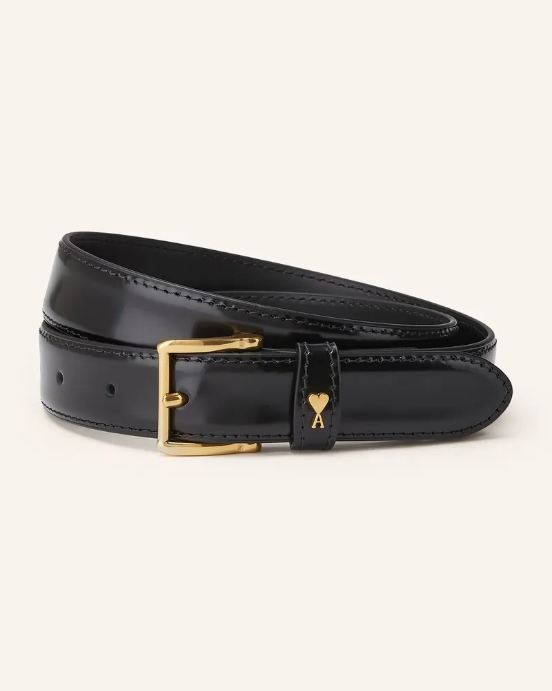 AMI Paris Ledergürtel Schwarz
