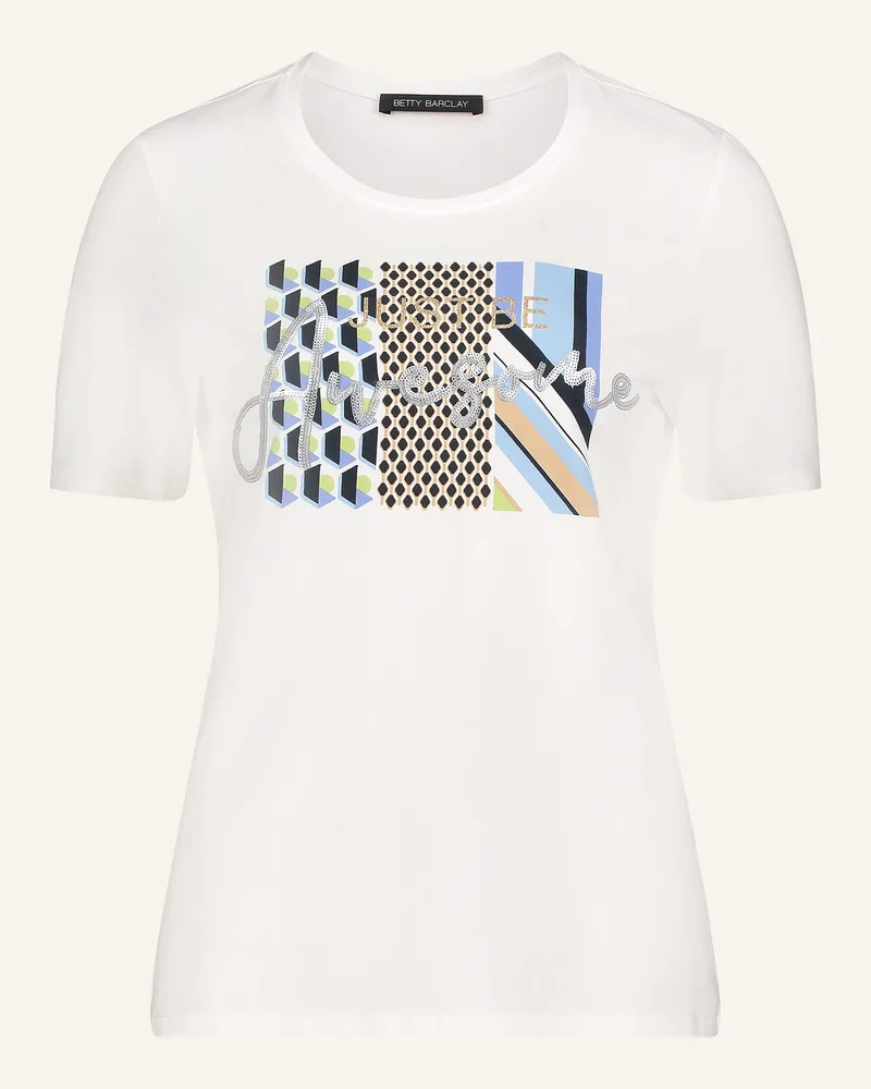 Betty Barclay T-Shirt mit Pailletten Weiss