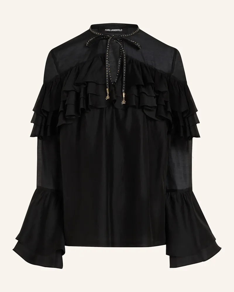 Karl Lagerfeld Bluse Schwarz