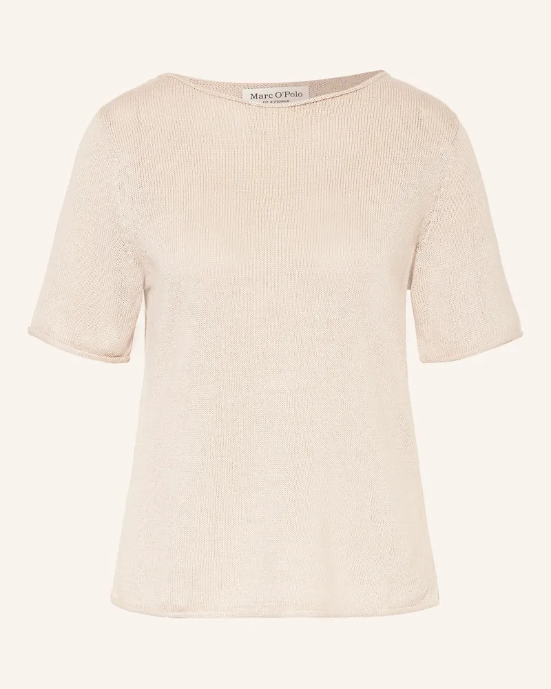 Marc O'Polo Strickshirt mit Leinen Beige