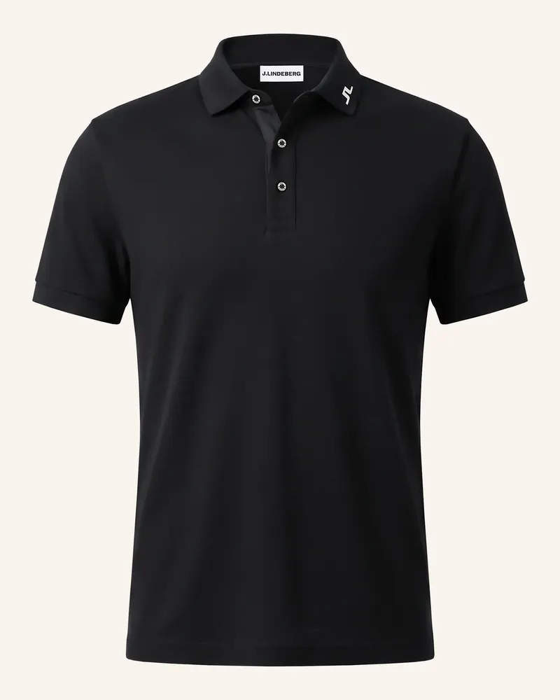 J.Lindeberg Performance‑Polo‑Top schwarz Schwarz
