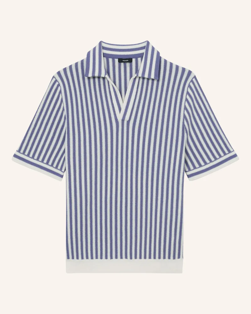 Reiss Strick-Poloshirt Alba blau Blau
