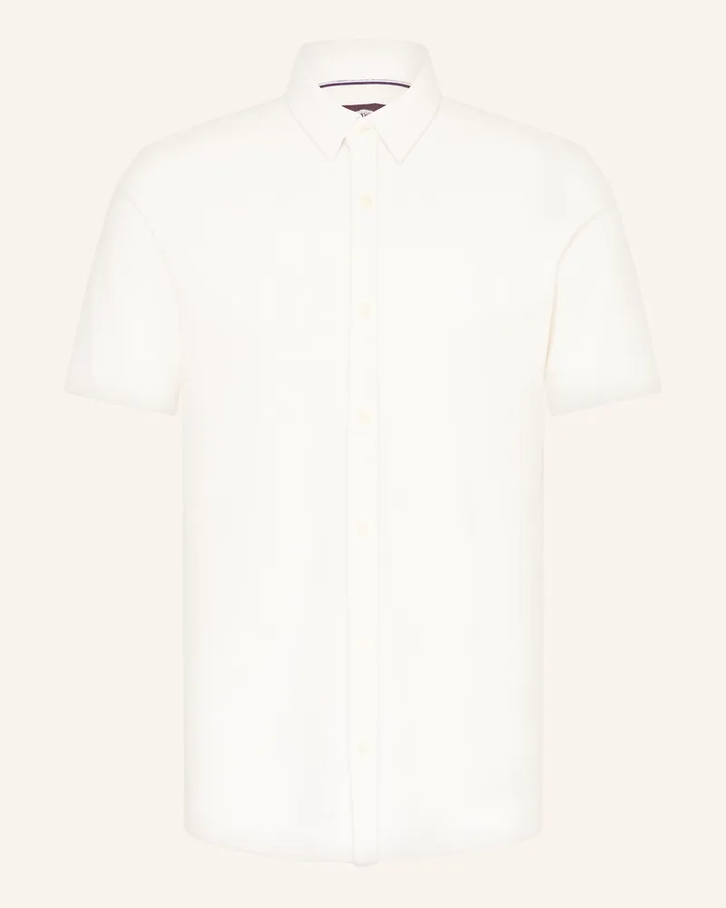 Fynch-Hatton Kurzarm-Hemd Slim Fit aus Jersey Weiss