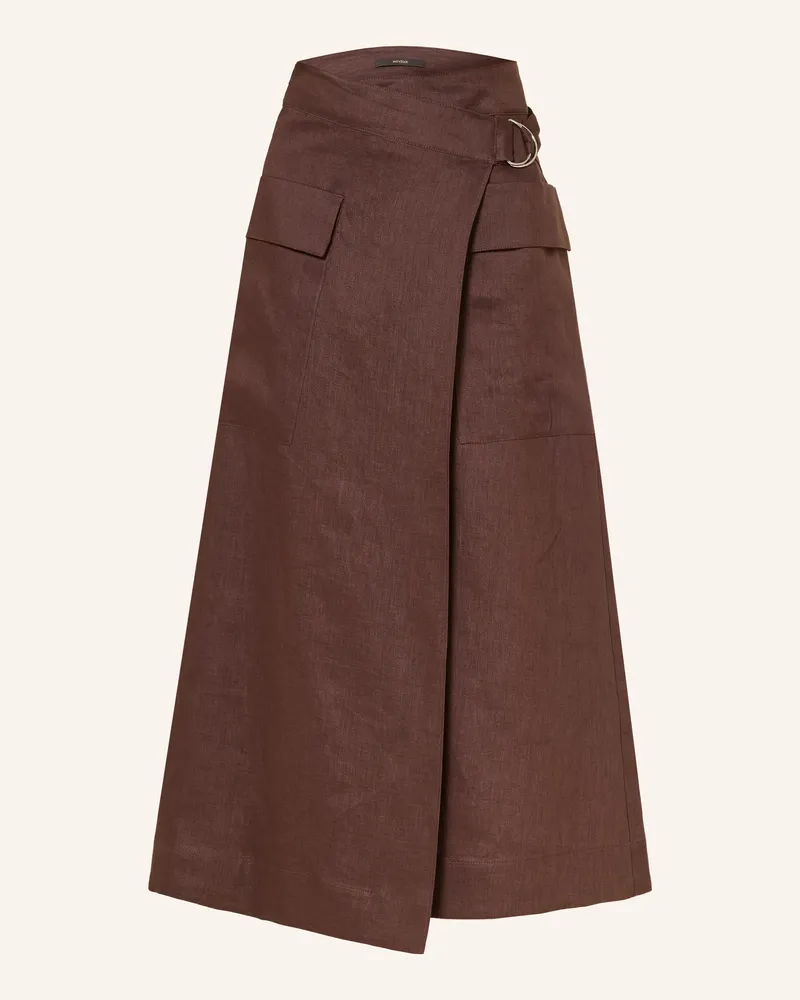 windsor. Wickelrock Aus Leinen braun Dunkelbraun