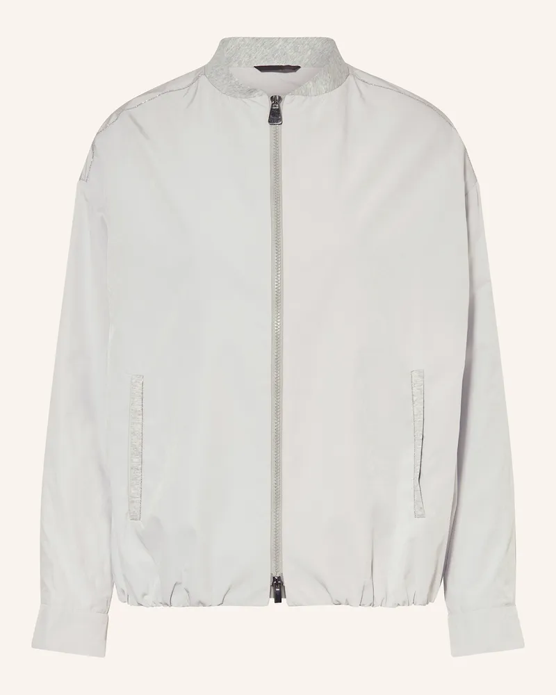 Cinzia Rocca Blouson mit Schmucksteinen Hellgrau