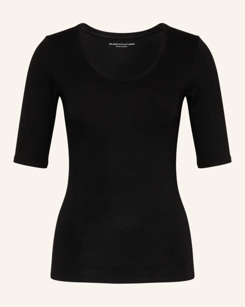 Majestic T-Shirt schwarz Schwarz