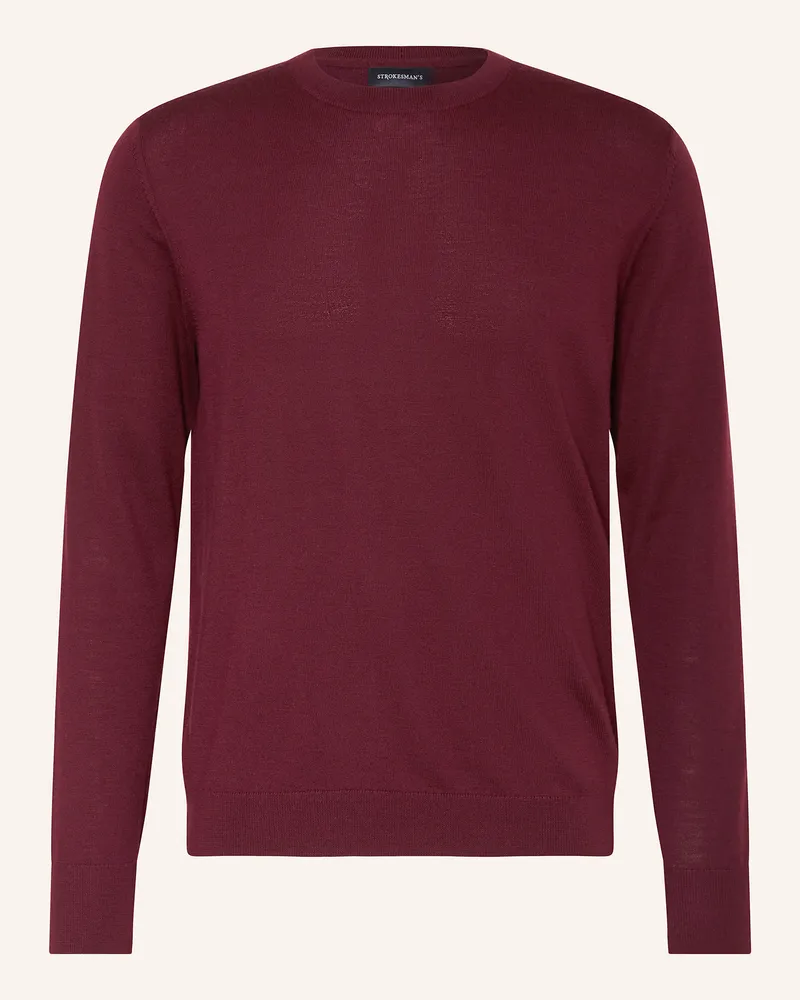 Strokesman's Pullover aus Merinowolle Dunkelrot