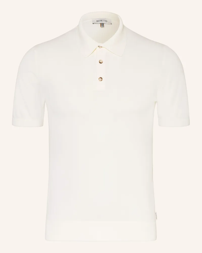 DISTRETTO12 Strick-Poloshirt Carrara beige Creme