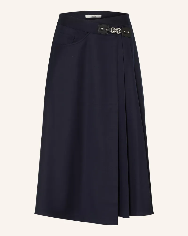 Maje Wickelrock blau Dunkelblau