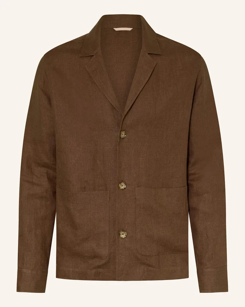 Tintoria Mattei Overjacket aus Leinen Braun