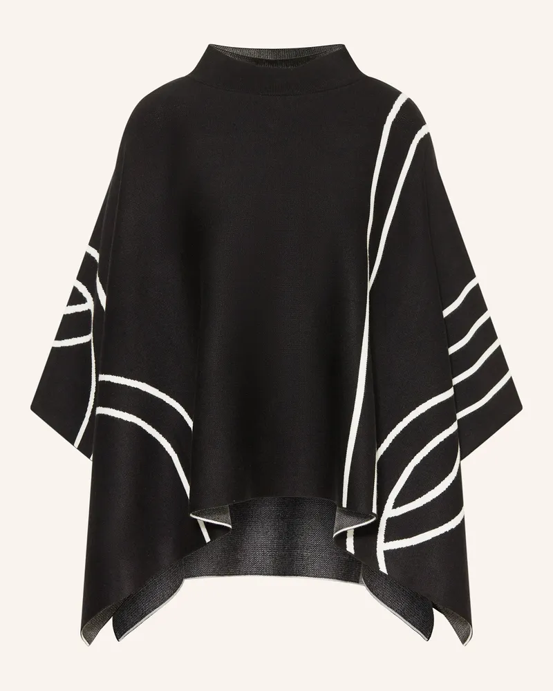 S.Oliver Poncho mit 3/4-Arm Schwarz
