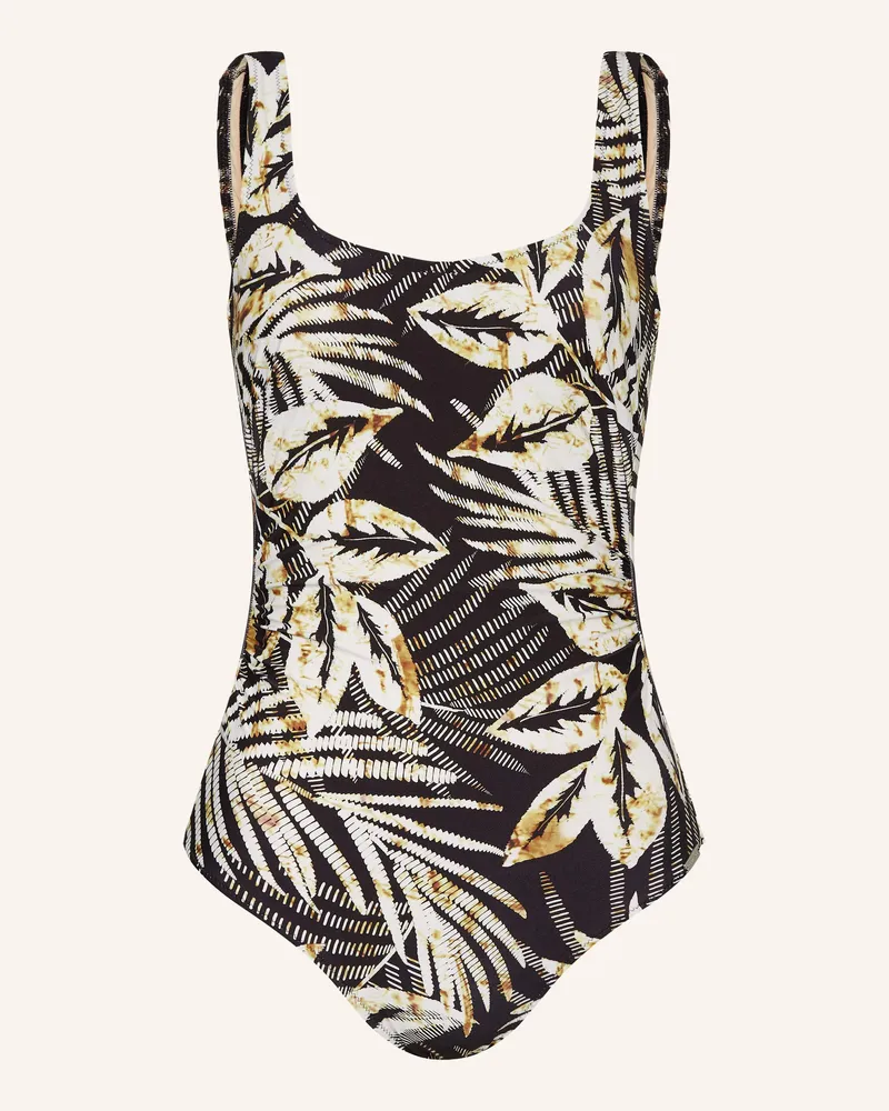Charmline Shape-Badeanzug Seductive Leaves schwarz Schwarz