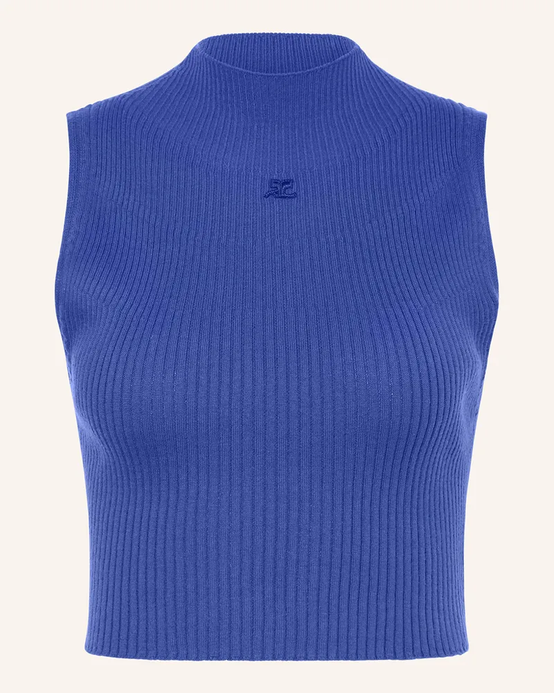 Courrèges Cropped-Top Blau