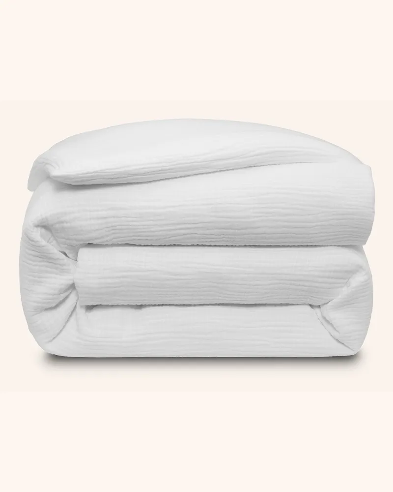 ROYFORT Bettbezug Musselin weiss Weiss