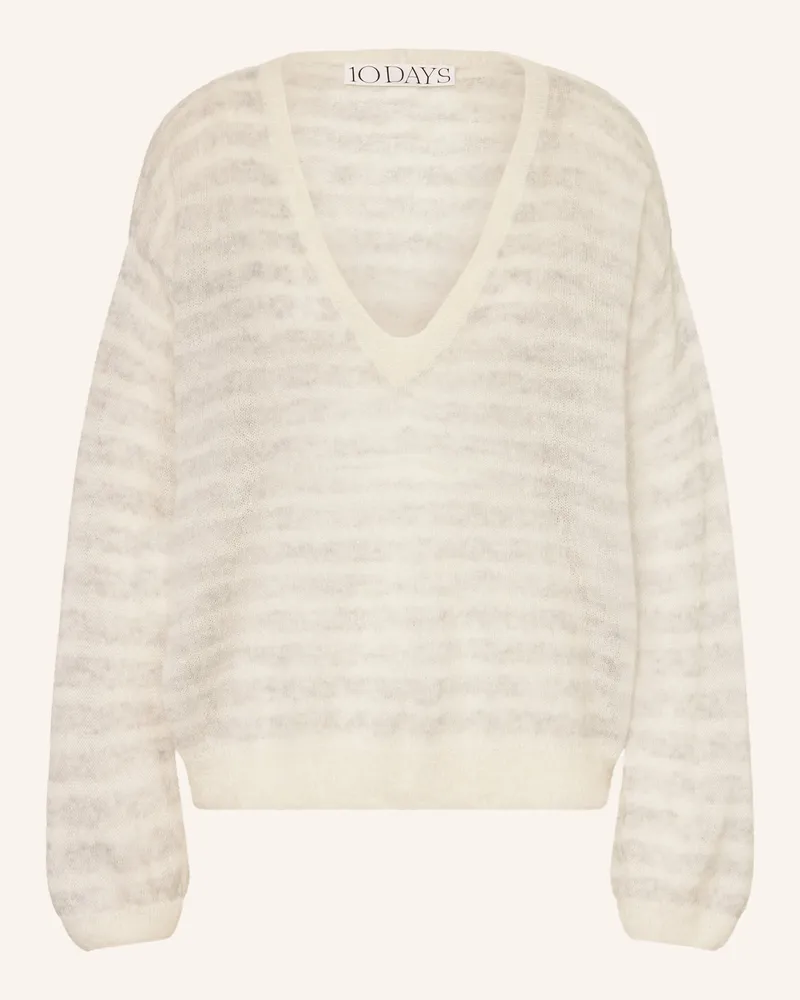 10Days Pullover Mit Alpaka grau Creme