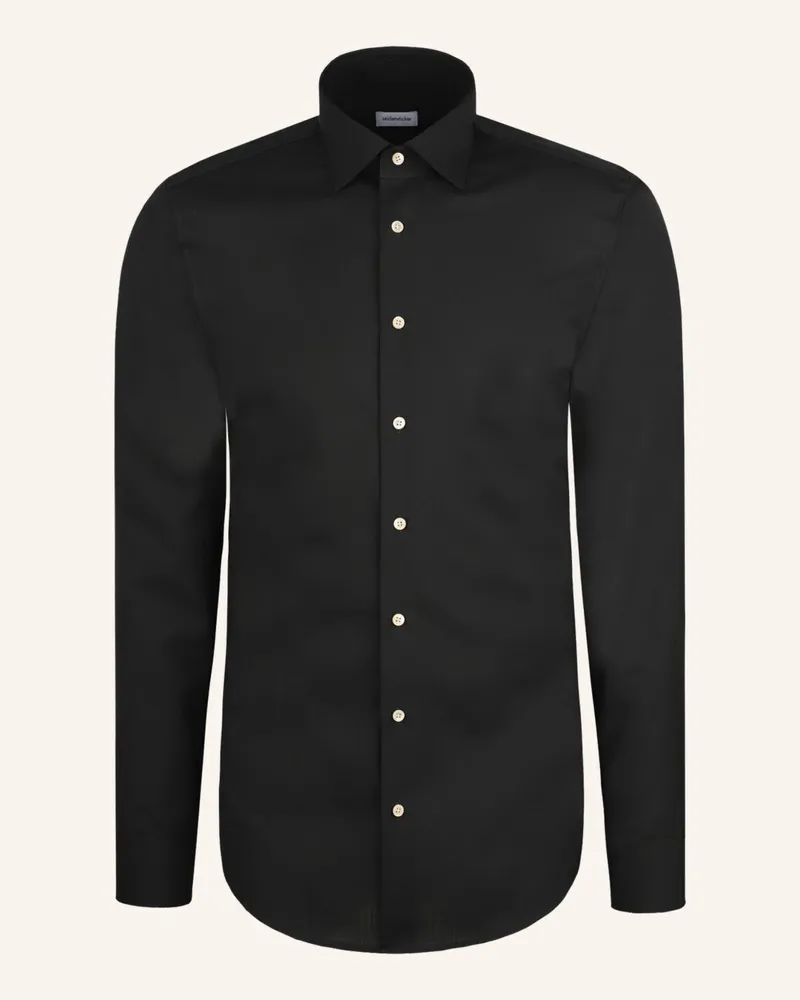 Seidensticker Business Hemd Slim Fit schwarz Schwarz