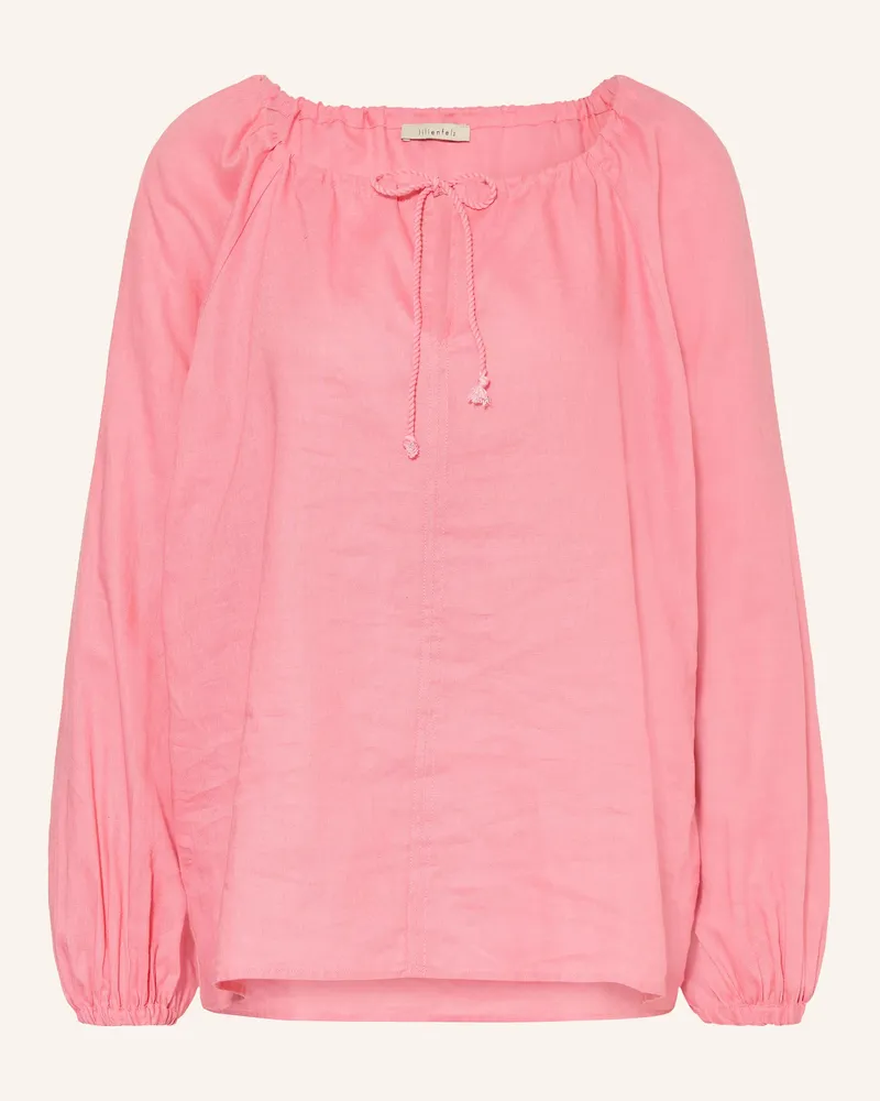 lilienfels Blusenshirt mit Leinen Rosa