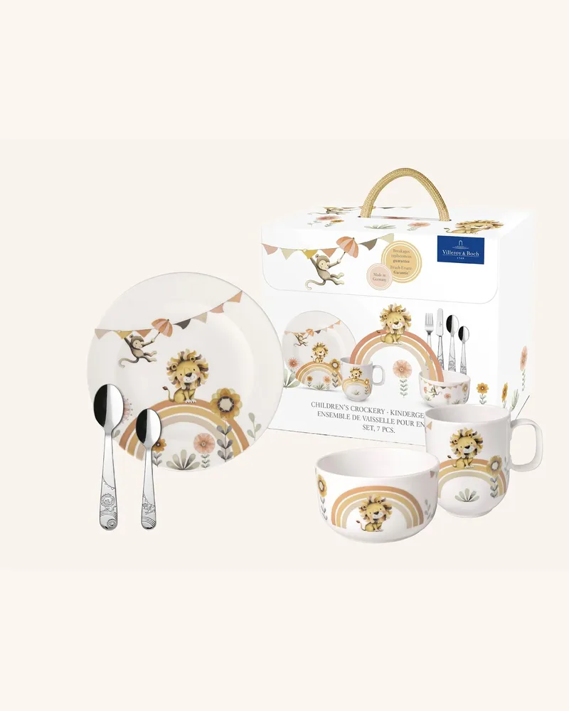Villeroy & Boch Kindergeschirr Set 7tlg. Roar Like A Lion beige Beige