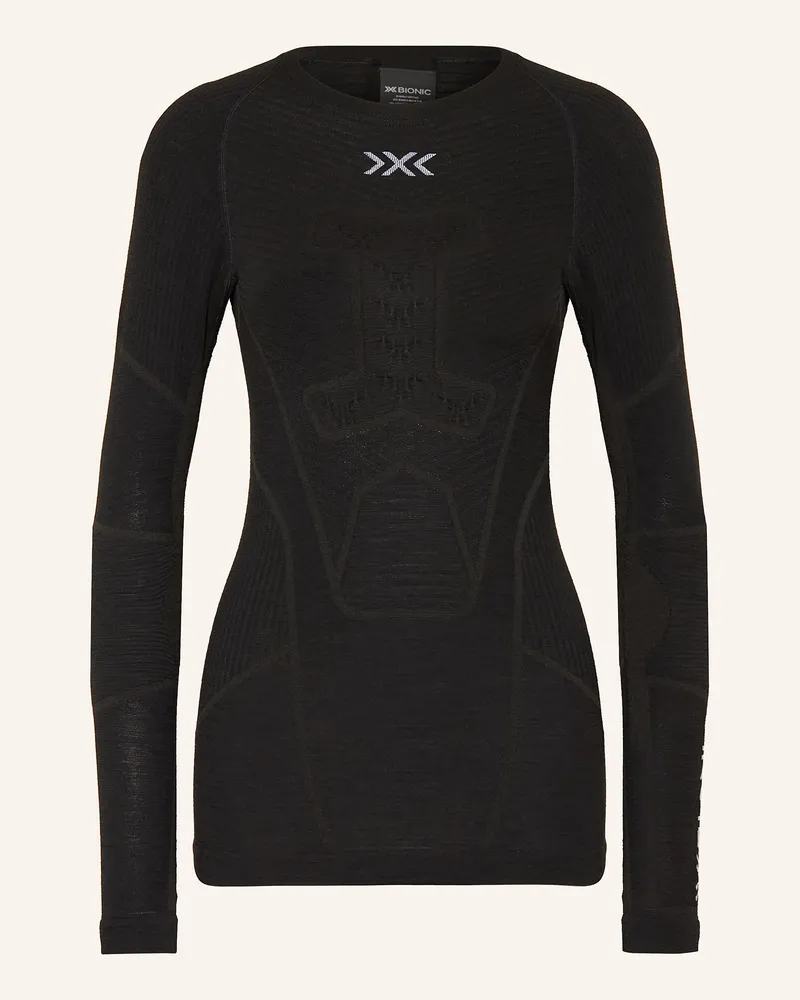 X-Bionic Funktionswäsche-Shirt Symbio Merino Aus Merinowolle schwarz Schwarz