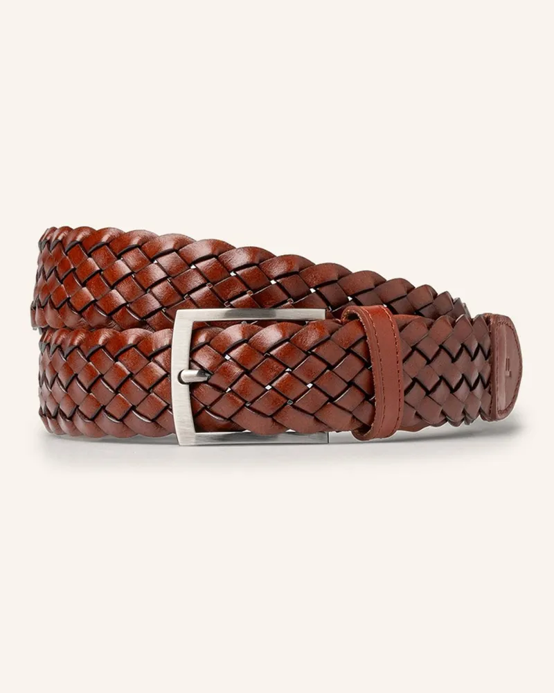 Floris van Bommel Gürtel De Belter 37 braun Cognac