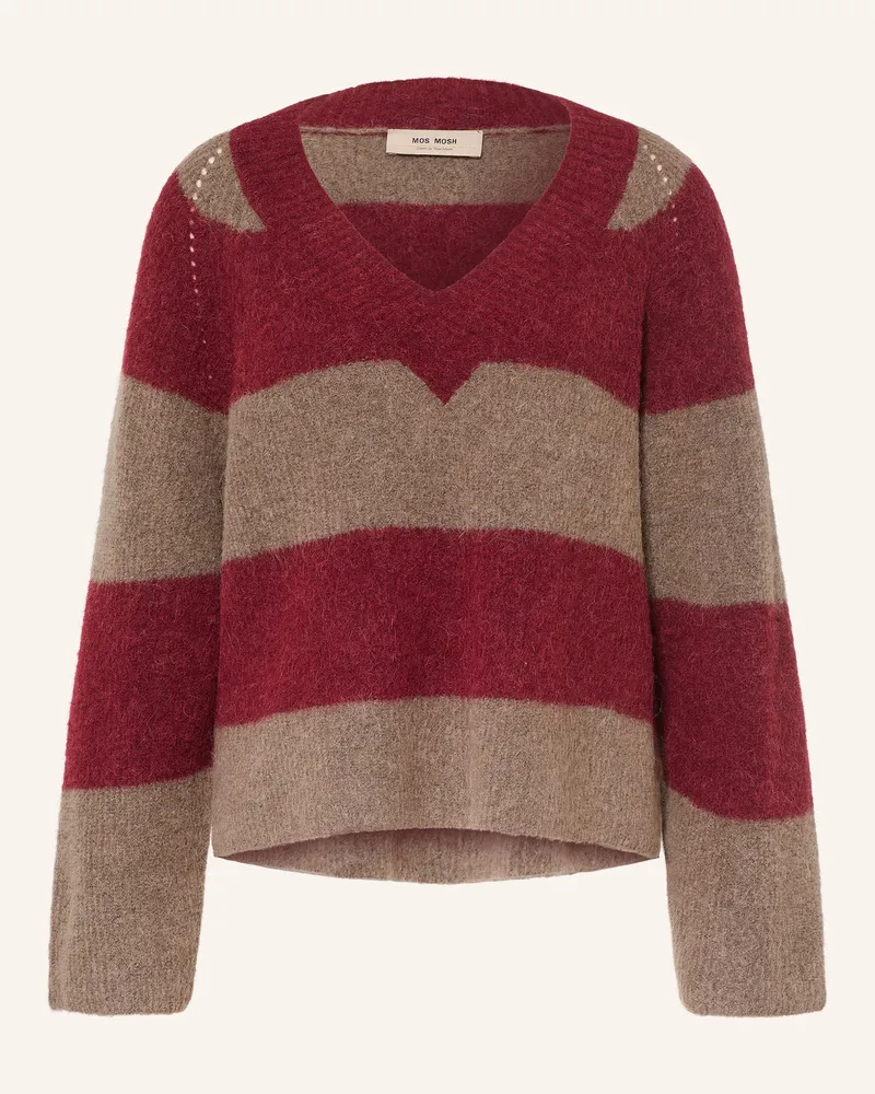 Mos Mosh Pullover Mmtaci Mit Alpaka rot Dunkelrot