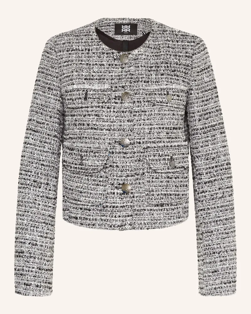 Riani Bouclé-Jacke mit Glitzergarn Grau