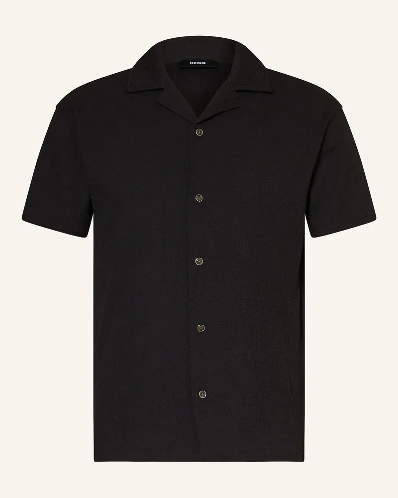 Reiss Resorthemd HUNT Comfort Fit Schwarz