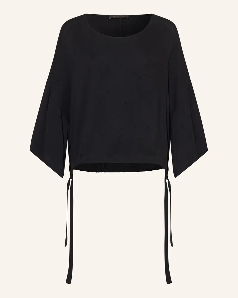 Elena Mirò Oversized-Blusenshirt Mit Schmucksteinen schwarz Schwarz