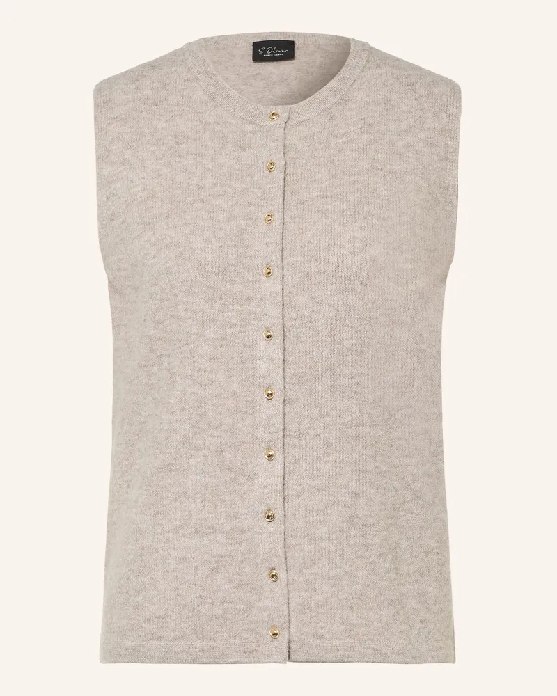 S.Oliver Strickweste weiss Beige