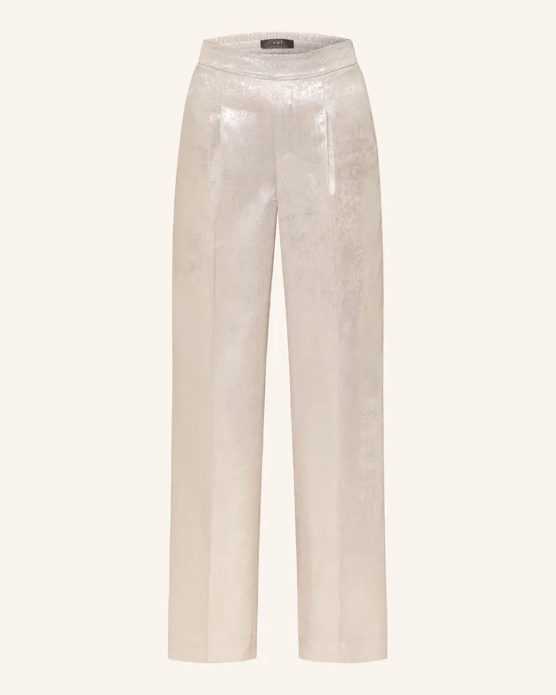 Oui  Marlenehose silber Silber