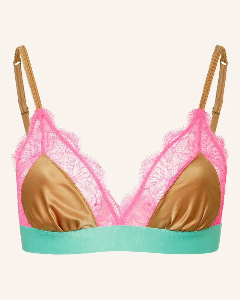 LOVE Stories Triangel-BH LOVE LACE aus Satin Hellbraun