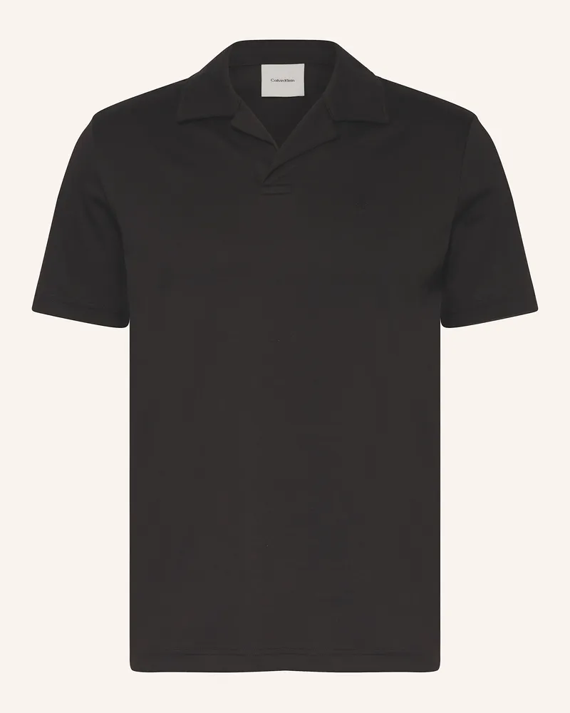 Calvin Klein Jersey-Poloshirt Slim Fit Schwarz