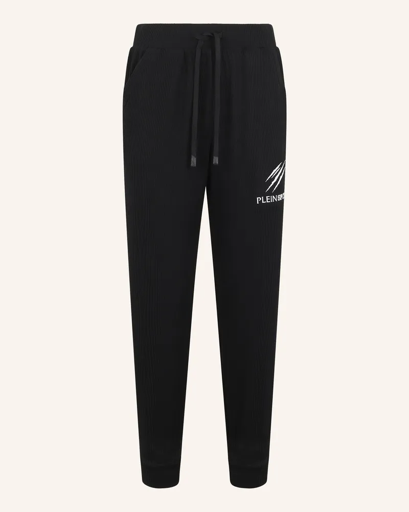 Philipp Plein Plein Sport Ribbed Joggers Scratch weiss Schwarz