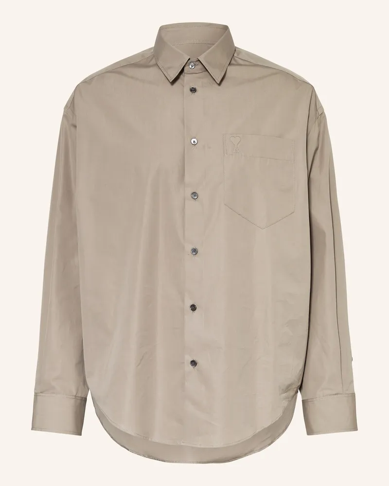 AMI Paris Hemd Comfort Fit Taupe