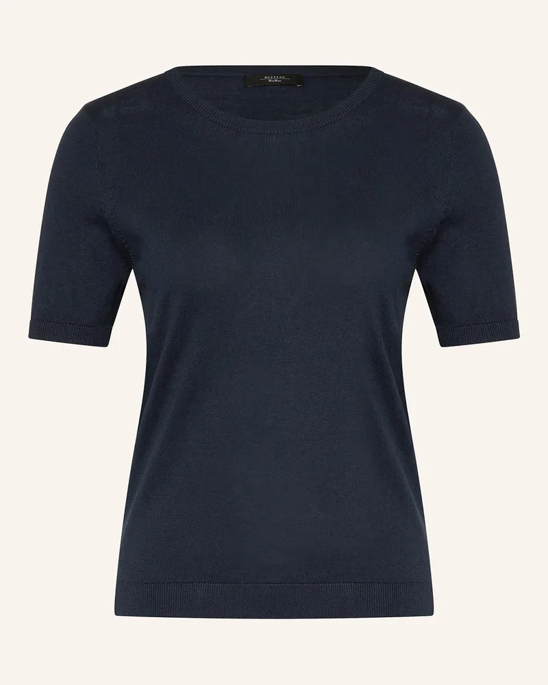 Max Mara Strickshirt AGRO mit Seide Dunkelblau