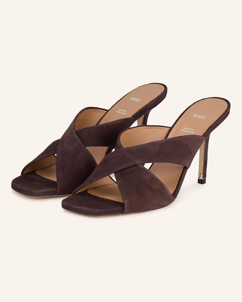 HUGO BOSS Mules CHARLIZE Dunkelbraun