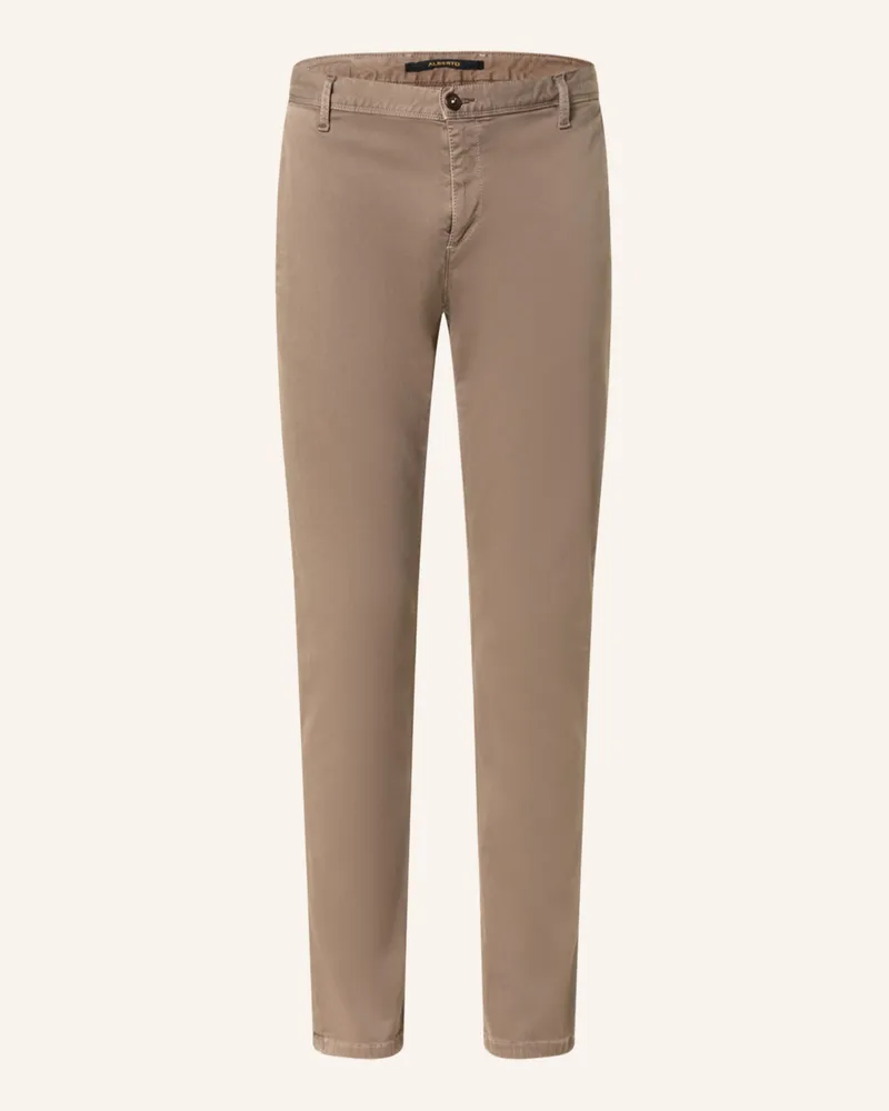 Alberto Chino Rob Slim Fit beige Dunkelbraun