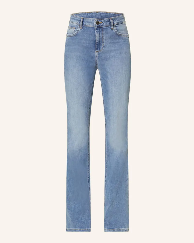 Liu Jo Bootcut Jeans mit Schmucksteinen Blau