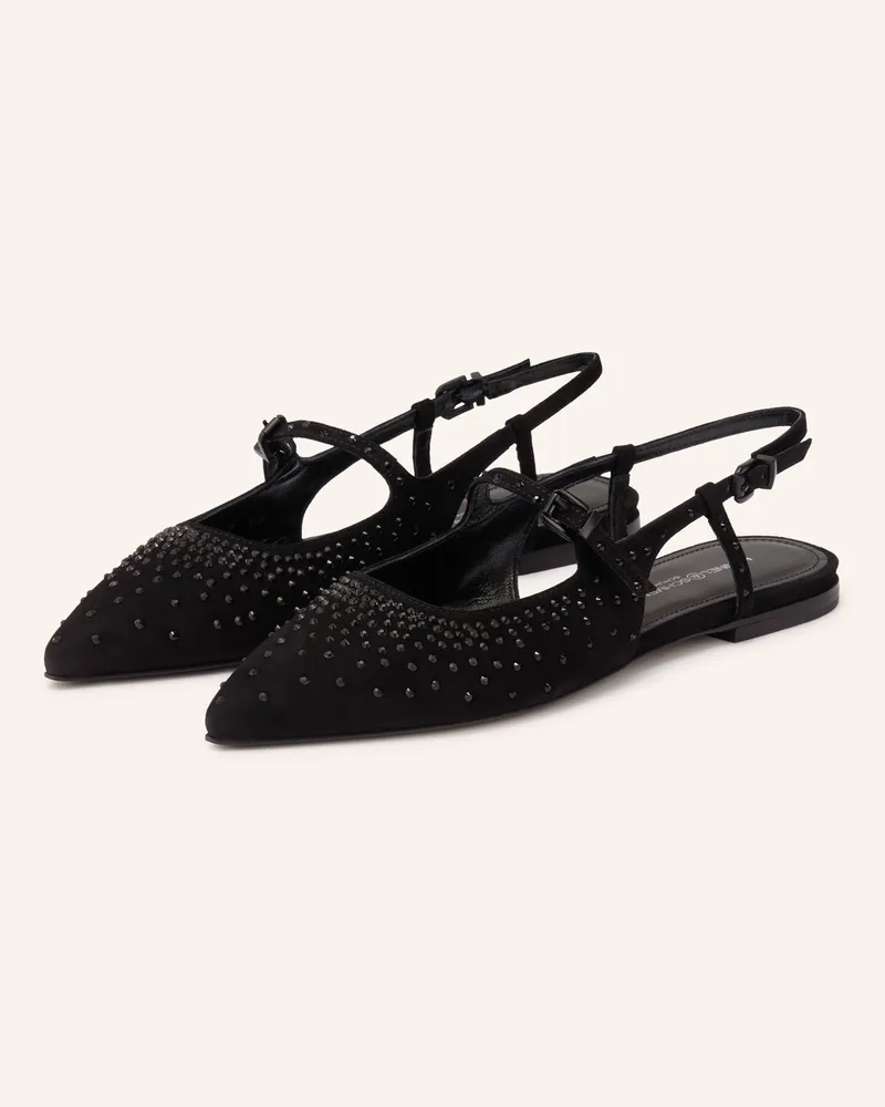 Kennel & Schmenger Slingballerinas Greta Mit Schmucksteinen schwarz Schwarz