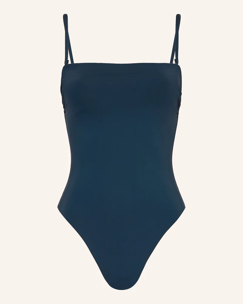 Calvin Klein Bandeau-Badeanzug grau Petrol