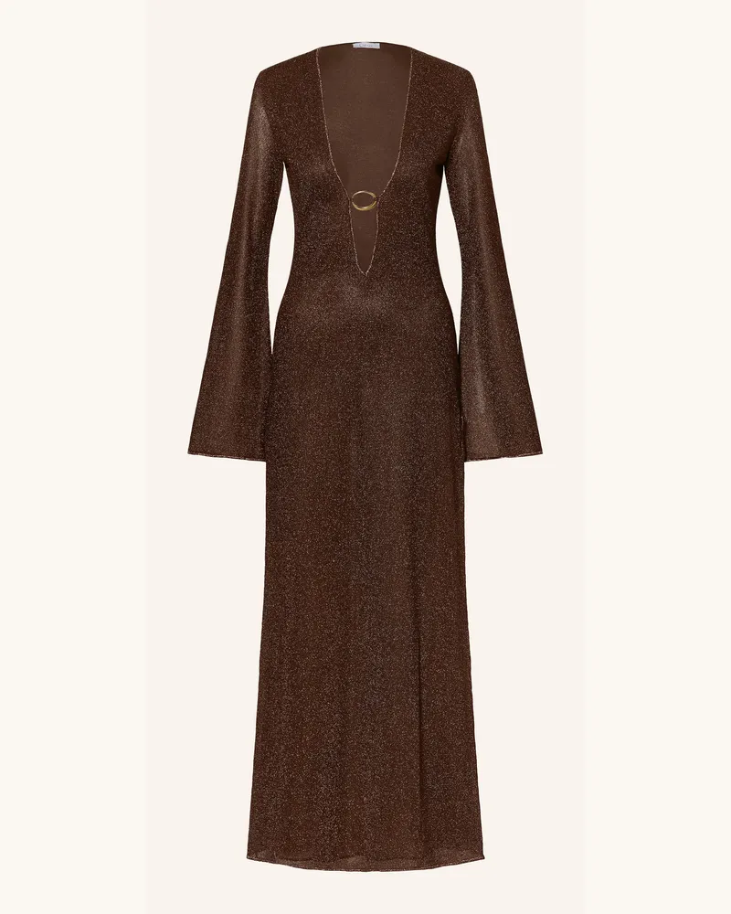 Oséree Strandkleid Lumière Mit Glitzergarn braun Dunkelbraun