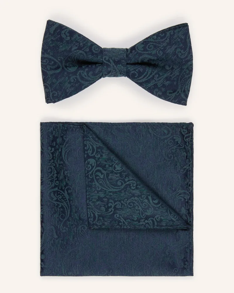 JOOP! Set: Fliege Und Einstecktuch gruen Grün