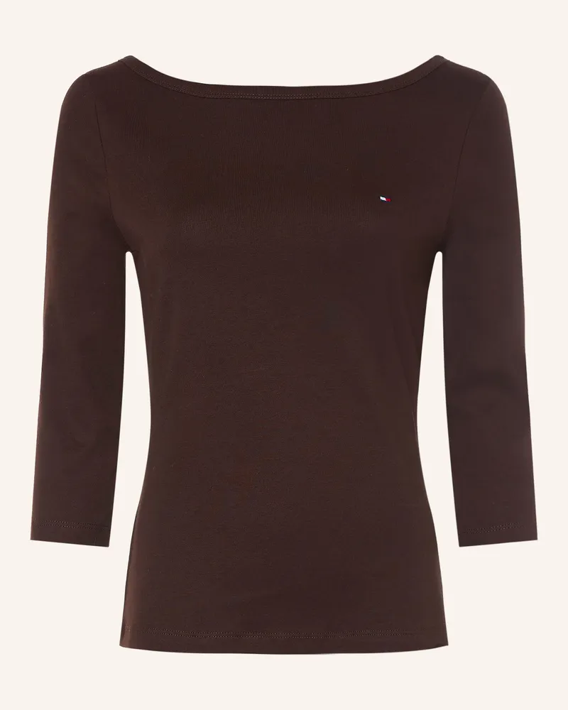 Tommy Hilfiger Shirt Mit 3/4-Arm braun Dunkelbraun